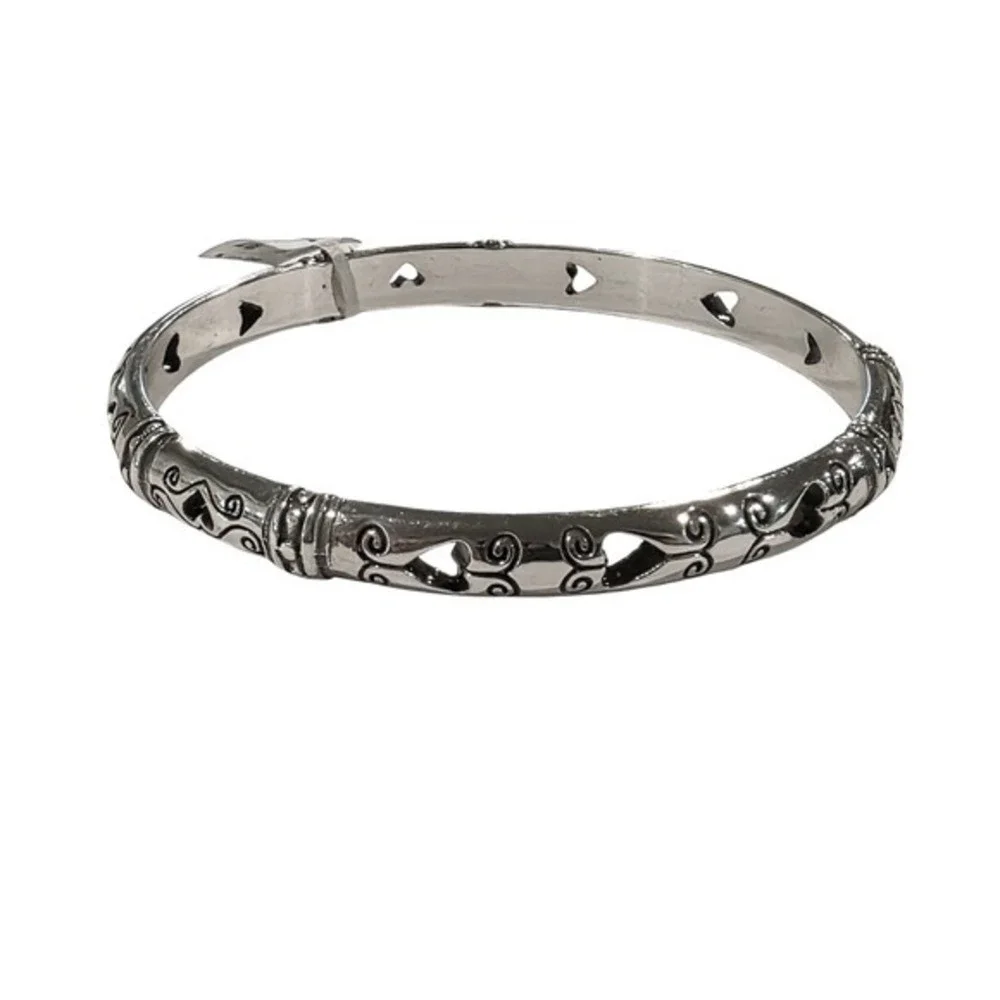 Brighton Shot Through‎ The Heart Silver Heart Motif Bracelet New